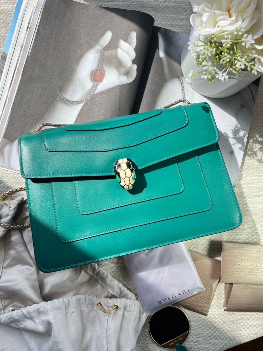Bvlgari Serpenti leather crossbody bag
